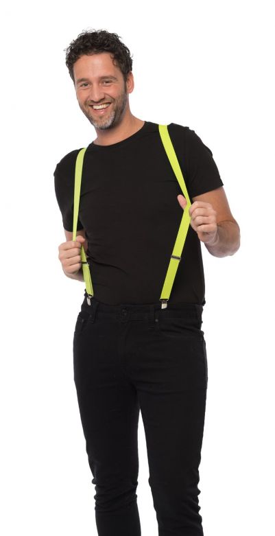 Suspenders Neon Yellow - Width 2,5 cm