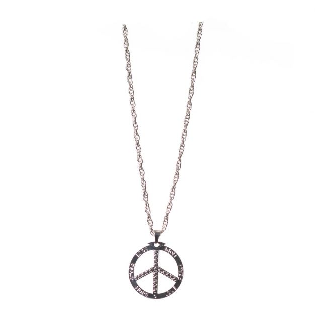 Peace Silver Necklace Metal